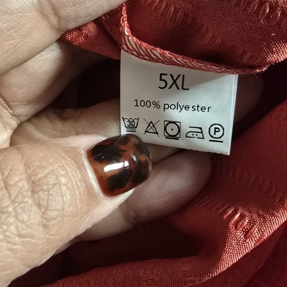 Shein vneck blouse orange size 5XL - Picture 3 of 3